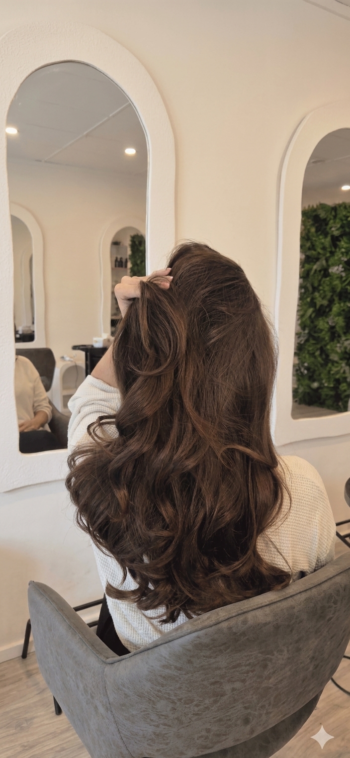 Dark brown long layers